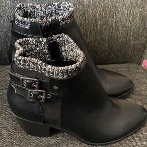 JustFab black booties